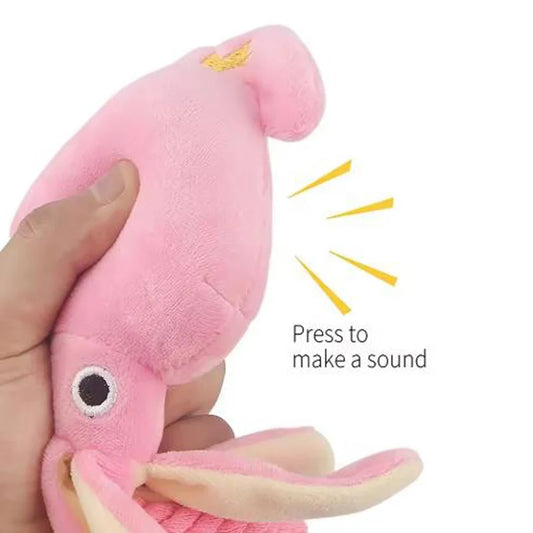 Squeaky Cotton Rope Octopus Toy