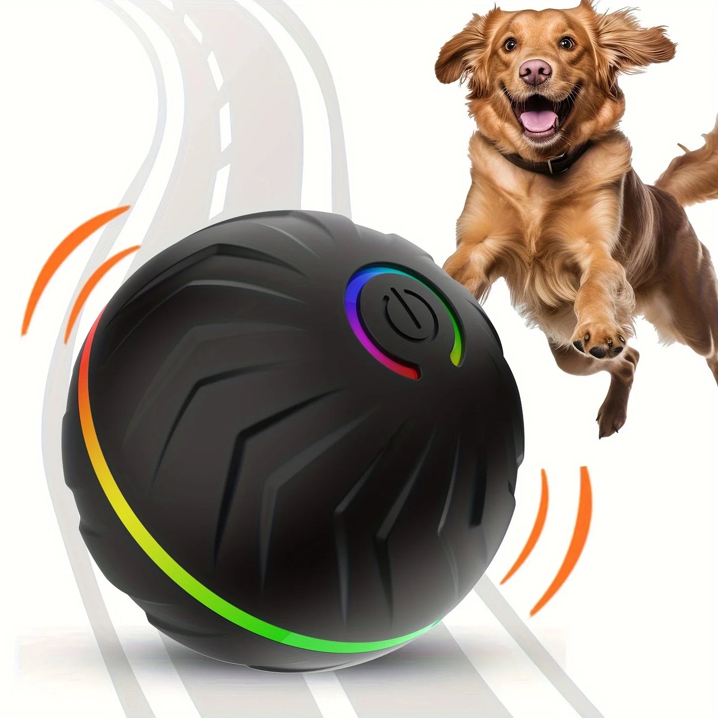 Interactive Rolling Light-Up Dog Toy