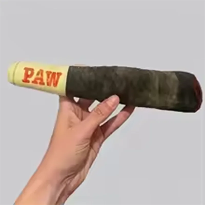 Cigar Squeaky Plush Dog Toy
