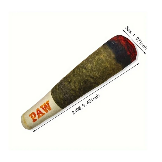 Cigar Squeaky Plush Dog Toy