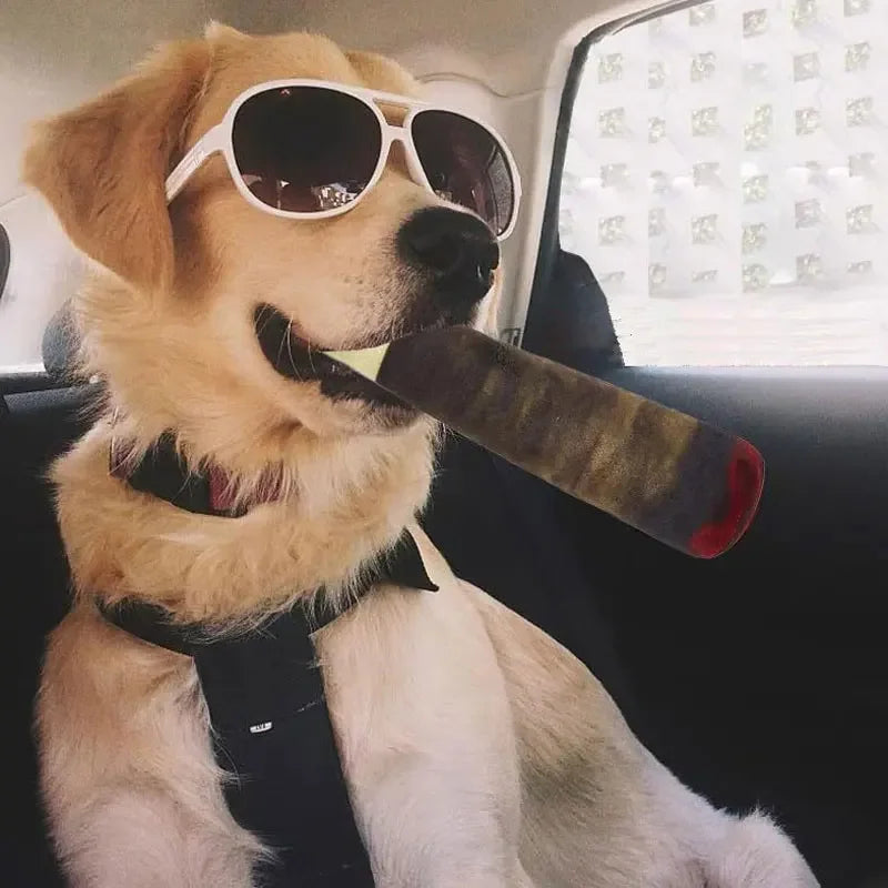 Cigar Squeaky Plush Dog Toy